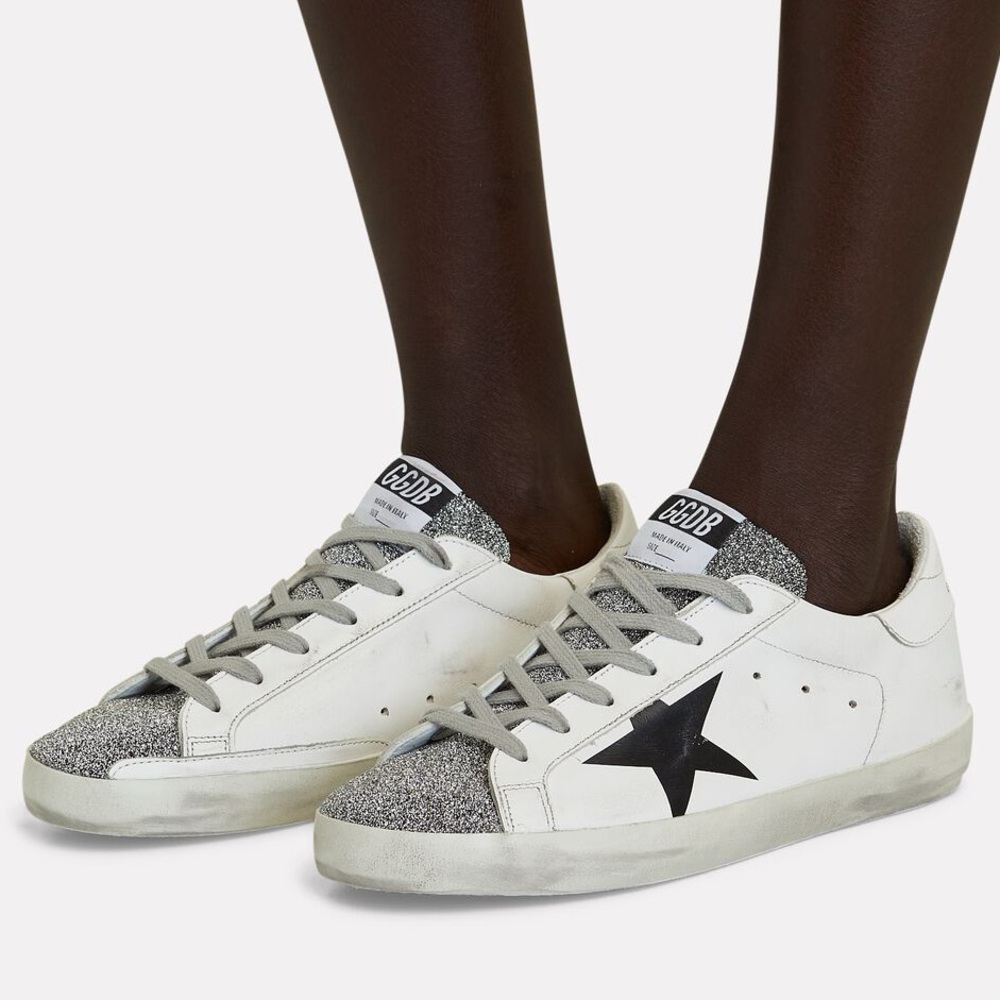Golden Goose Intermix Superstar Graffiti Low-Top Sneakers